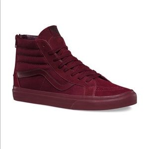 Burgundy Hightop vans❣️